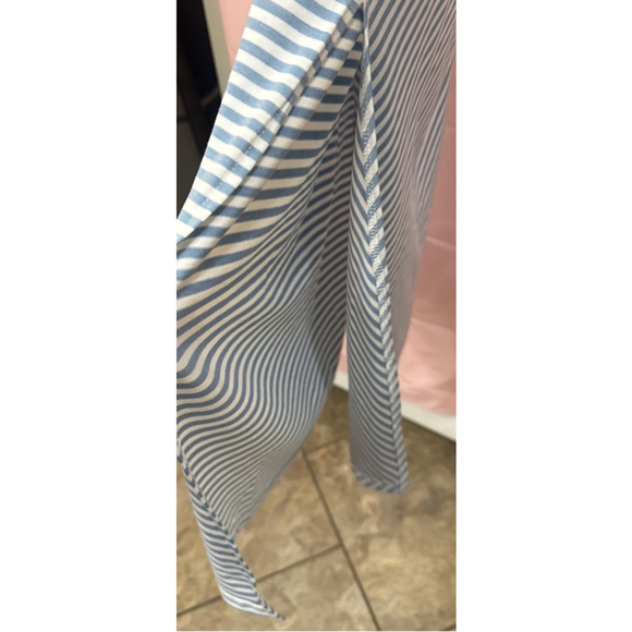 Women's ANRABESS Blue White Striped Sleeveless Maxi Dress M - Picture 4 of 4